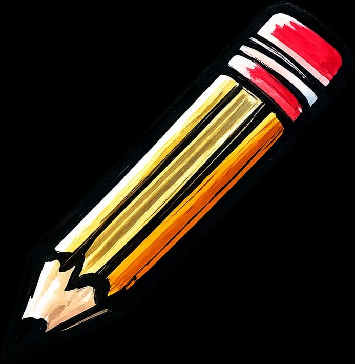 Hand-drawn pencil