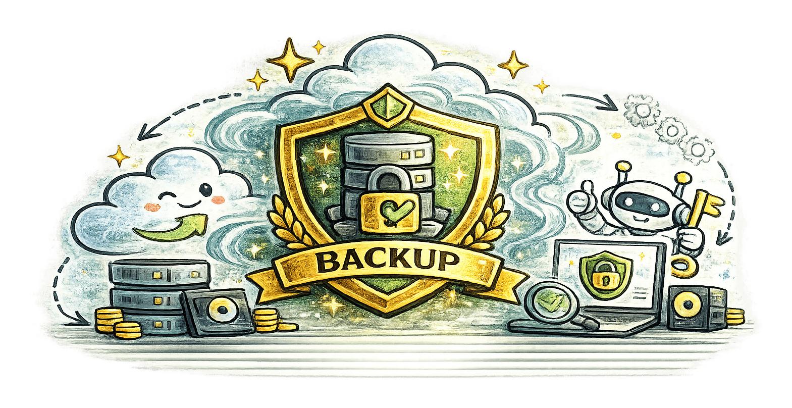 Backed up