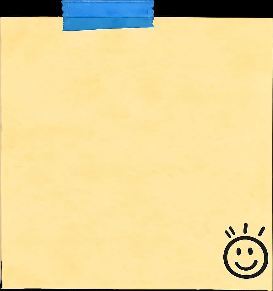 Hand-drawn new business sticky note