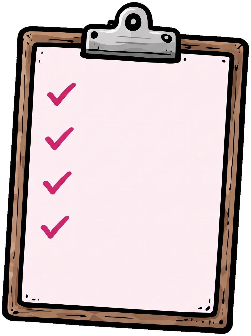 Hand-drawn clipboard listing the free audit promises